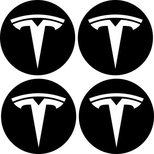Stickers Jantes Tesla Blanc - Stickers de Jantes Tesla