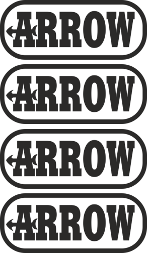 Kit Sticker Moto Retro Réfléchissant ARROW - Kits casques rétro réfléchissant