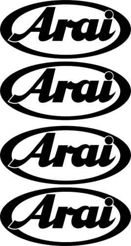 Kit Sticker Moto Retro Réfléchissant ARAI - Kits casques rétro réfléchissant