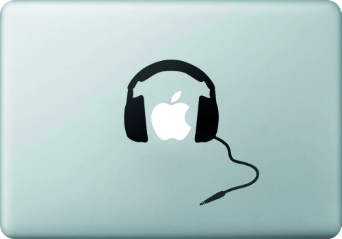 Casque Audio - Sticker Macbook 2 - Stickers Macbook