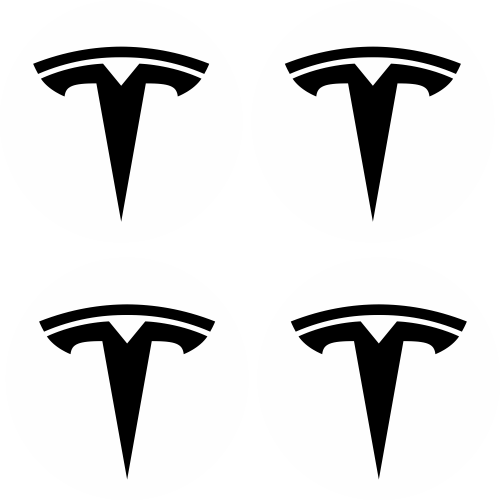 Stickers Tesla Noir - Stickers de Jantes Tesla
