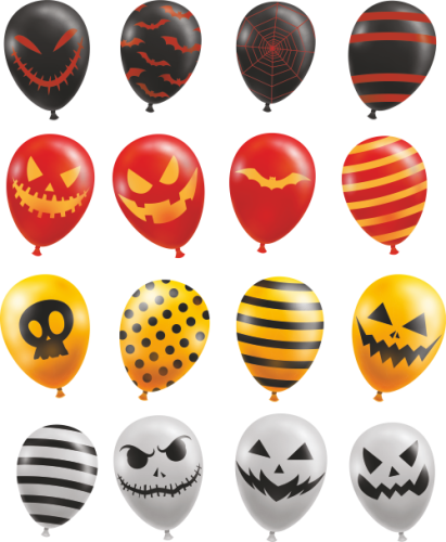 Stickers Planche Vitre Halloween Ballons - Stickers Halloween