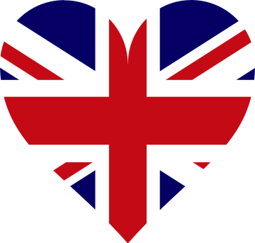 Autocollant Londres Coeur Drapeau - Autocollants Couleurs
