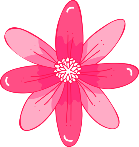 Autocollant Fleur Rose Pâle 1 - Stickers Fleurs
