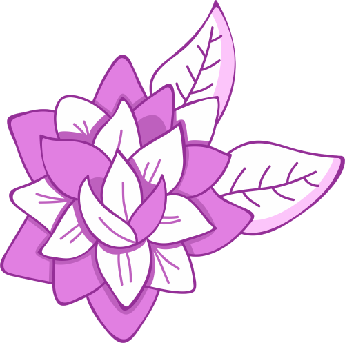 Autocollant Fleur Violette Pâle - Stickers Fleurs