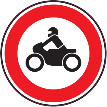Panneau Interdiction aux motos MPA D co Panneau Interdiction aux motos MPA D co