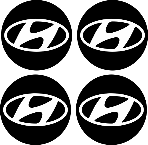 Stickers Jantes Hunday Blanc - Stickers de Jantes Hyundai