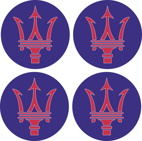 Stickers de Jantes Maserati Bleu - Stickers de Jantes Maserati