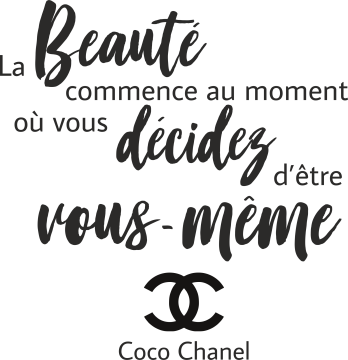 Sticker Citation Coco Chanel 2 Ref D132 Mpa Deco