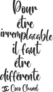Sticker Citation Coco Chanel 3 Ref D Mpa Deco