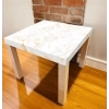 Sticker Table IKEA LACK Effet Marbre blanc et or Sticker Table IKEA LACK Effet Marbre blanc et or