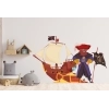 Sticker Mural Pirate Pièces D'or Bateau Sticker Mural Pirate Pièces D'or Bateau