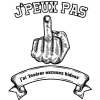 T-shirt homme 100% coton bio - Humour - "J'peux pas j'ai *Insérer excuses bidons* " Old school