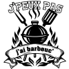 T-shirt homme 100% coton bio - Humour - "J'peux pas j'ai barbeuc" Old school