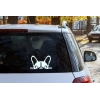 Sticker Peeking Chien Sticker Peeking Chien
