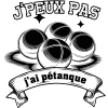 T-shirt homme 100% coton bio - Humour - "J'peux pas j'ai pétanque" Old school