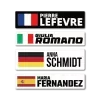 Sticker Nom Drapeau personnalisé 2 lignes