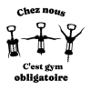 T-shirt homme personnalisé - Citation - "Gym obligatoire"