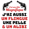 T-shirt homme personnalisé - Citations Humour - "J'ai une fille magnifique"