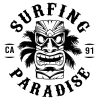 T-shirt femme personnalisé - Sport - "Surfing paradise"