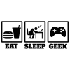 T-shirt homme personnalisé - Geek - "EAT. SLEEP. GEEK."