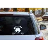Sticker Peeking Bulldog Sticker Peeking Bulldog