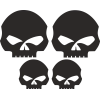 Kit Sticker Moto Retro Réfléchissant Skull 3 Kit Sticker Moto Retro Réfléchissant Skull 3