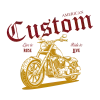 T-shirt homme personnalisé - Moto - "American custom"