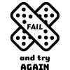 T-shirt homme personnalisé - Lifestyle - "Fail and try again"