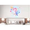 Sticker Mural Tête de Licorne Multicolore 2 Sticker Mural Tête de Licorne Multicolore 2