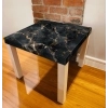 Sticker Table IKEA LACK Effet Marbre noir et or abstrait Sticker Table IKEA LACK Effet Marbre noir et or abstrait