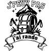 T-shirt homme100% coton bio - Humour - "J'peux pas j'ai rando" Old school