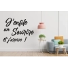 Sticker citation j'enfile un sourire et j'arrive Sticker citation j'enfile un sourire et j'arrive