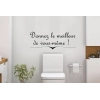 Sticker toilette Donnez le meilleur de vous-même Sticker toilette Donnez le meilleur de vous-même