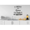 Sticker Citation Le chocolat est la réponse à toute les questions Sticker Citation Le chocolat est la réponse à toute les questions