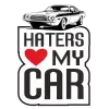T-shirt homme personnalisé - Muscle car et usa - "Haters love my car"