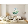 Sticker Fleur Lotus Bleu Aquarelle Sticker Fleur Lotus Bleu Aquarelle
