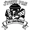 T-shirt femme 100% coton bio - Humour - "J'peux pas j'ai raclette" Old school