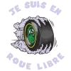 T-shirt femme personnalisé - Humour - "Je suis en roue libre"