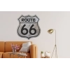 Sticker Vintage route 66 metal griffé Sticker Vintage route 66 metal griffé