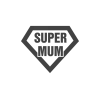 T-shirt femme 100% coton bio - Cadeau - "SUPER MUM"