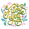 T-shirt homme personnalisé - Humour - "Fuck you fleuri"