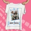 T-shirt femme personnalisé photo et texte