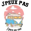 T-shirt homme personnalisé - J'peux pas - "J'peux pas j'pars en van"