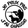 T-shirt homme personnalisé - J'peux pas - "Je peux pas j'ai chasse"