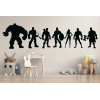 Sticker Super Hero Silhouette Team Sticker Super Hero Silhouette Team