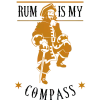 T-shirt homme personnalisé - Apéro - "Rum is my compass"