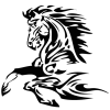 T-shirt homme personnalisé - Tribal - "Cheval tribal"