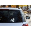 Sticker Peeking Bulldog Langue Sticker Peeking Bulldog Langue