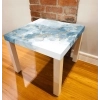 Sticker Table IKEA LACK Effet Marbre bleu Sticker Table IKEA LACK Effet Marbre bleu